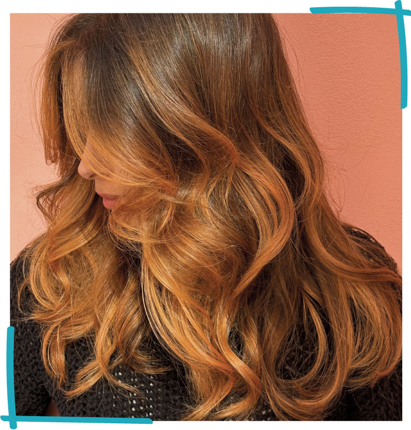copper hair made by Bruna Viola hair colorist